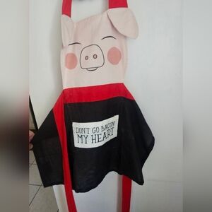 Kids Pig Apron “Don’t Go Bacon My Heart” – Cute & Funny Cooking Apron